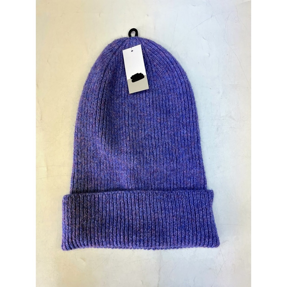 BP. Womens Purple Space Dye Ribbed Knit Cuffed Beanie Hat BPAQ4803H024 NEW